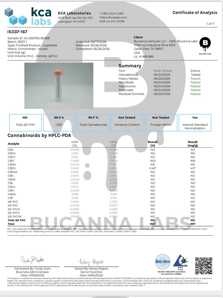 1 kilo(1000g) CBD Isolate